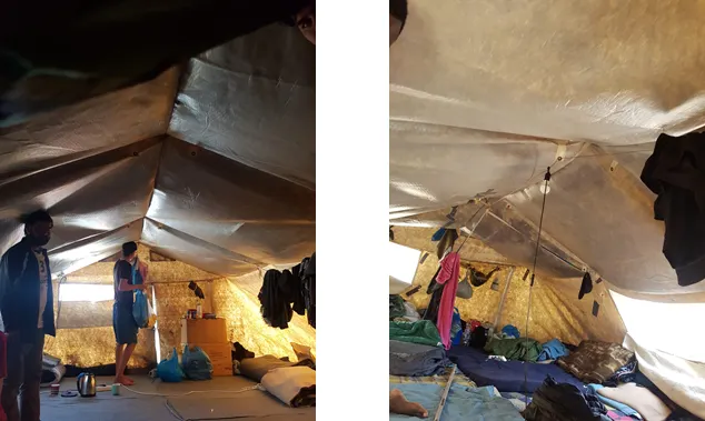 Tents in Zone 6 with sinking roof issue