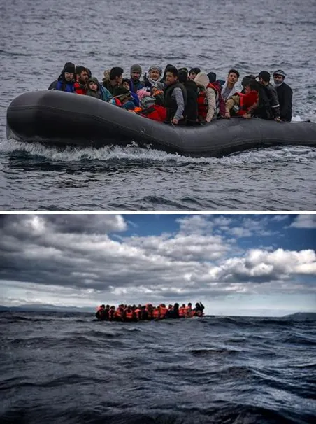 Dinghy at sea